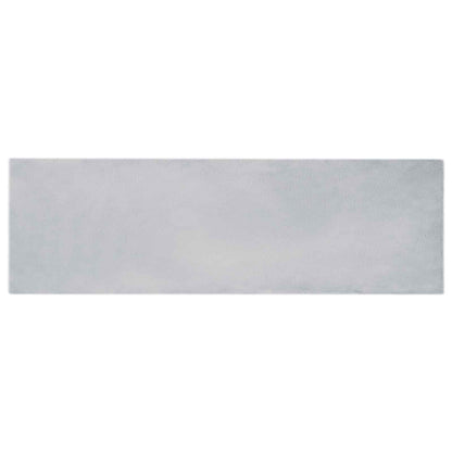Anti-Slip Faux Rabbit Fur Rug OLITE Grey 80 x 250 cm Polyester