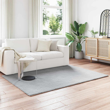 Anti-Slip Faux Rabbit Fur Rug OLITE Grey 120 x 170 cm Polyester