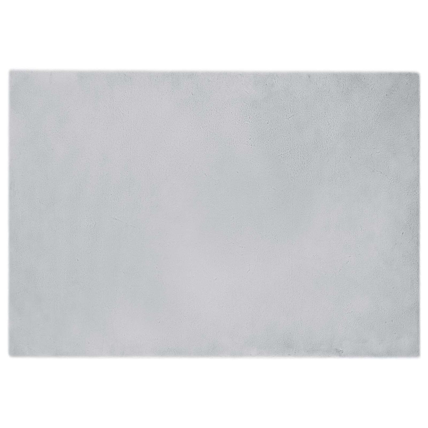 Anti-Slip Faux Rabbit Fur Rug OLITE Grey 140 x 200 cm Polyester