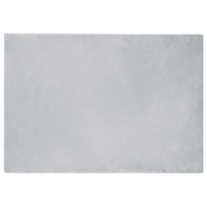 Anti-Slip Faux Rabbit Fur Rug OLITE Grey 160 x 230 cm Polyester