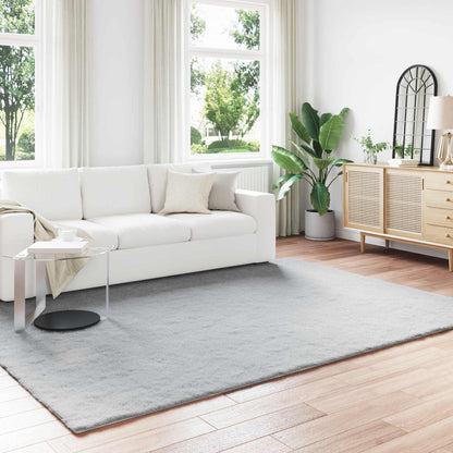 Anti-Slip Faux Rabbit Fur Rug OLITE Grey 200 x 280 cm Polyester