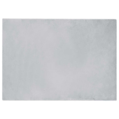 Anti-Slip Faux Rabbit Fur Rug OLITE Grey 240 x 340 cm Polyester