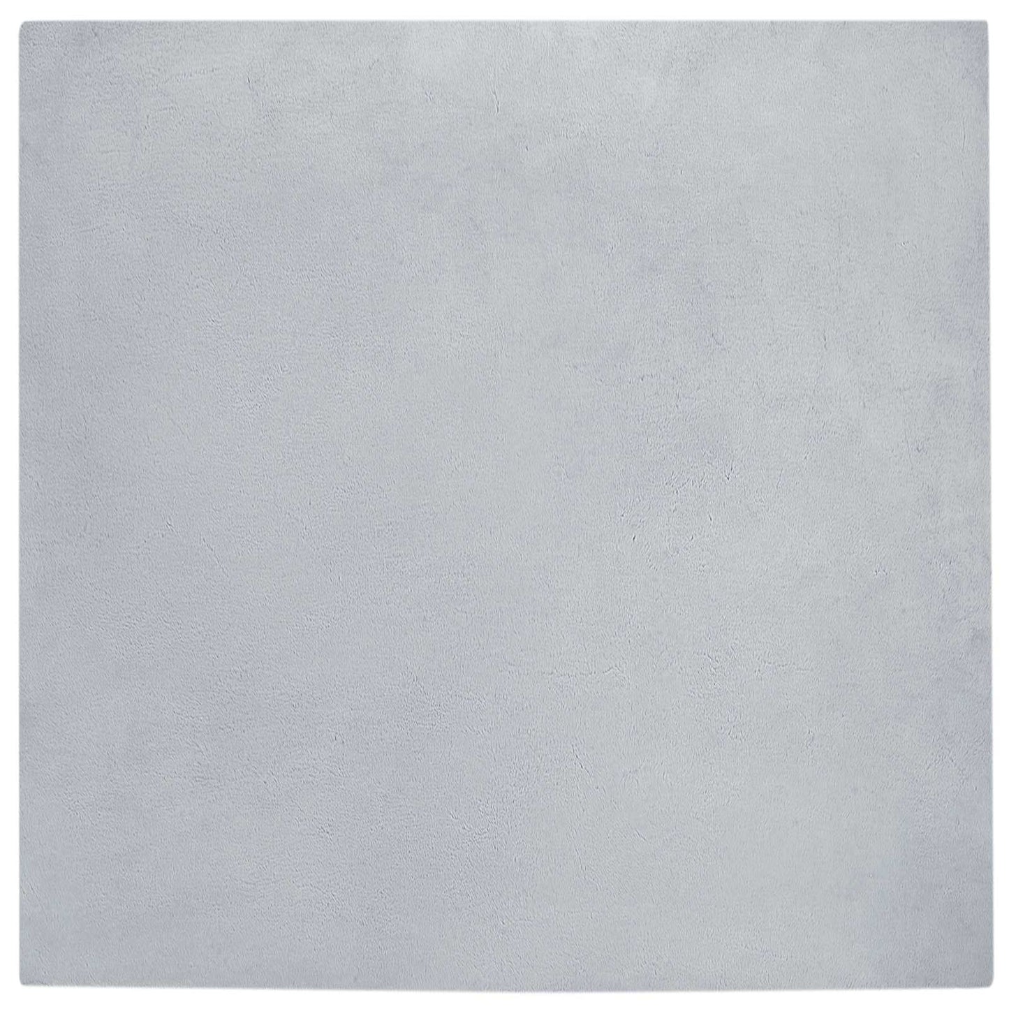 Anti-Slip Faux Rabbit Fur Rug OLITE Grey 120 x 120 cm Polyester