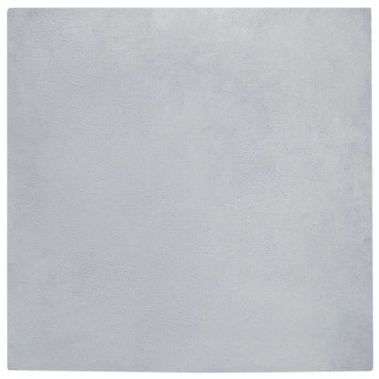 Anti-Slip Faux Rabbit Fur Rug OLITE Grey 120 x 120 cm Polyester