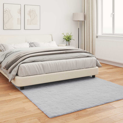Anti-Slip Faux Rabbit Fur Rug OLITE Grey 160 x 160 cm Polyester