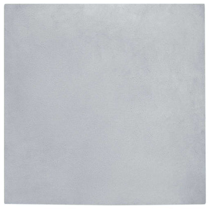 Anti-Slip Faux Rabbit Fur Rug OLITE Grey 200 x 200 cm Polyester