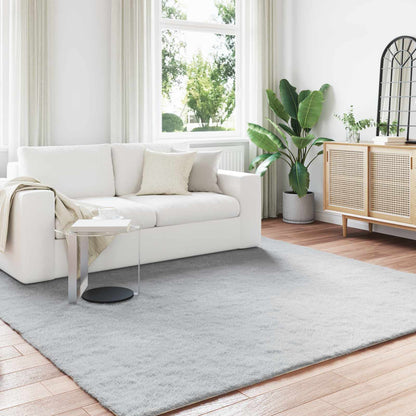 Anti-Slip Faux Rabbit Fur Rug OLITE Grey 240 x 240 cm Polyester