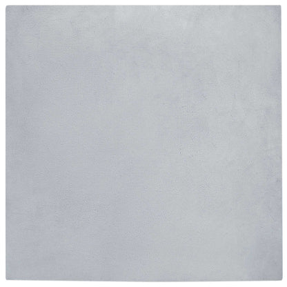 Anti-Slip Faux Rabbit Fur Rug OLITE Grey 240 x 240 cm Polyester