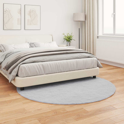 Anti-Slip Faux Rabbit Fur Rug OLITE Grey Ø 160 cm Polyester