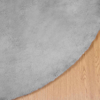 Anti-Slip Faux Rabbit Fur Rug OLITE Grey Ø 200 cm Polyester