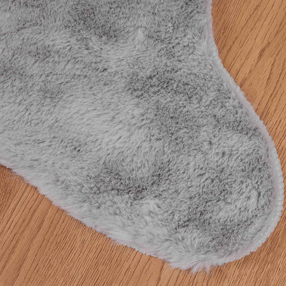Anti-Slip Faux Rabbit Fur Rug OLITE Grey 50 x 80 cm Polyester