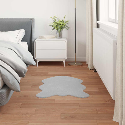 Anti-Slip Faux Rabbit Fur Rug OLITE Grey 50 x 80 cm Polyester