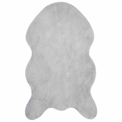 Anti-Slip Faux Rabbit Fur Rug OLITE Grey 50 x 80 cm Polyester