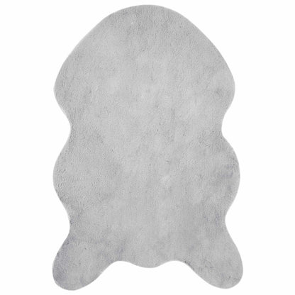 Anti-Slip Faux Rabbit Fur Rug OLITE Grey 60 x 90 cm Polyester