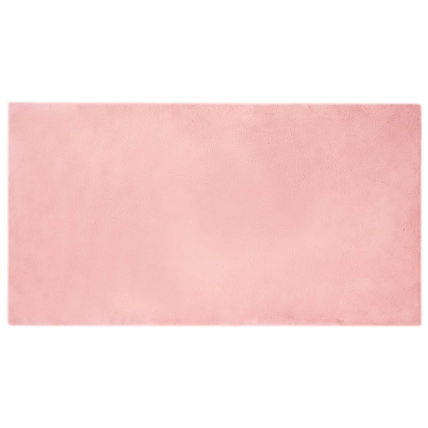 Anti-Slip Faux Rabbit Fur Rug OLITE Pink 80 x 150 cm Polyester