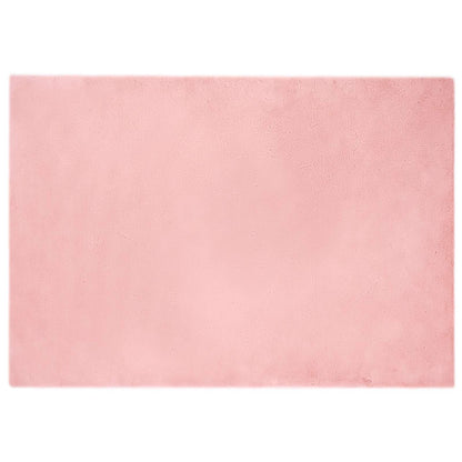Anti-Slip Faux Rabbit Fur Rug OLITE Pink 160 x 230 cm Polyester