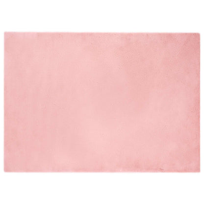 Anti-Slip Faux Rabbit Fur Rug OLITE Pink 200 x 280 cm Polyester