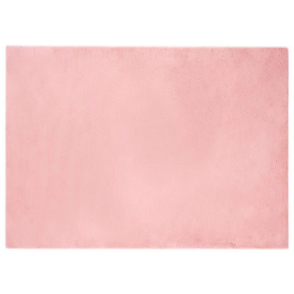 Anti-Slip Faux Rabbit Fur Rug OLITE Pink 240 x 340 cm Polyester