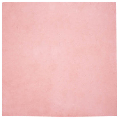 Anti-Slip Faux Rabbit Fur Rug OLITE Pink 200 x 200 cm Polyester