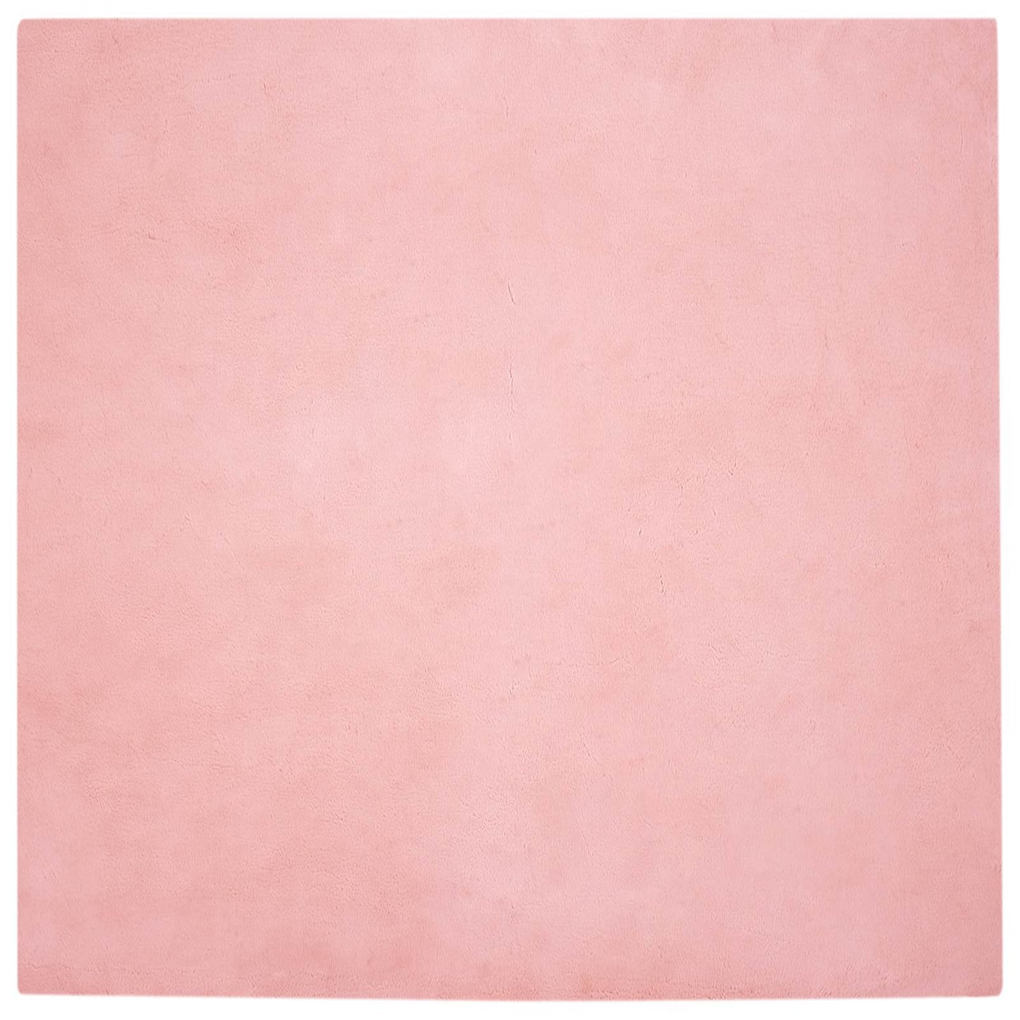 Anti-Slip Faux Rabbit Fur Rug OLITE Pink 240 x 240 cm Polyester