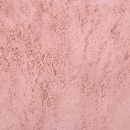 Anti-Slip Faux Rabbit Fur Rug OLITE Pink Ø 80 cm Polyester