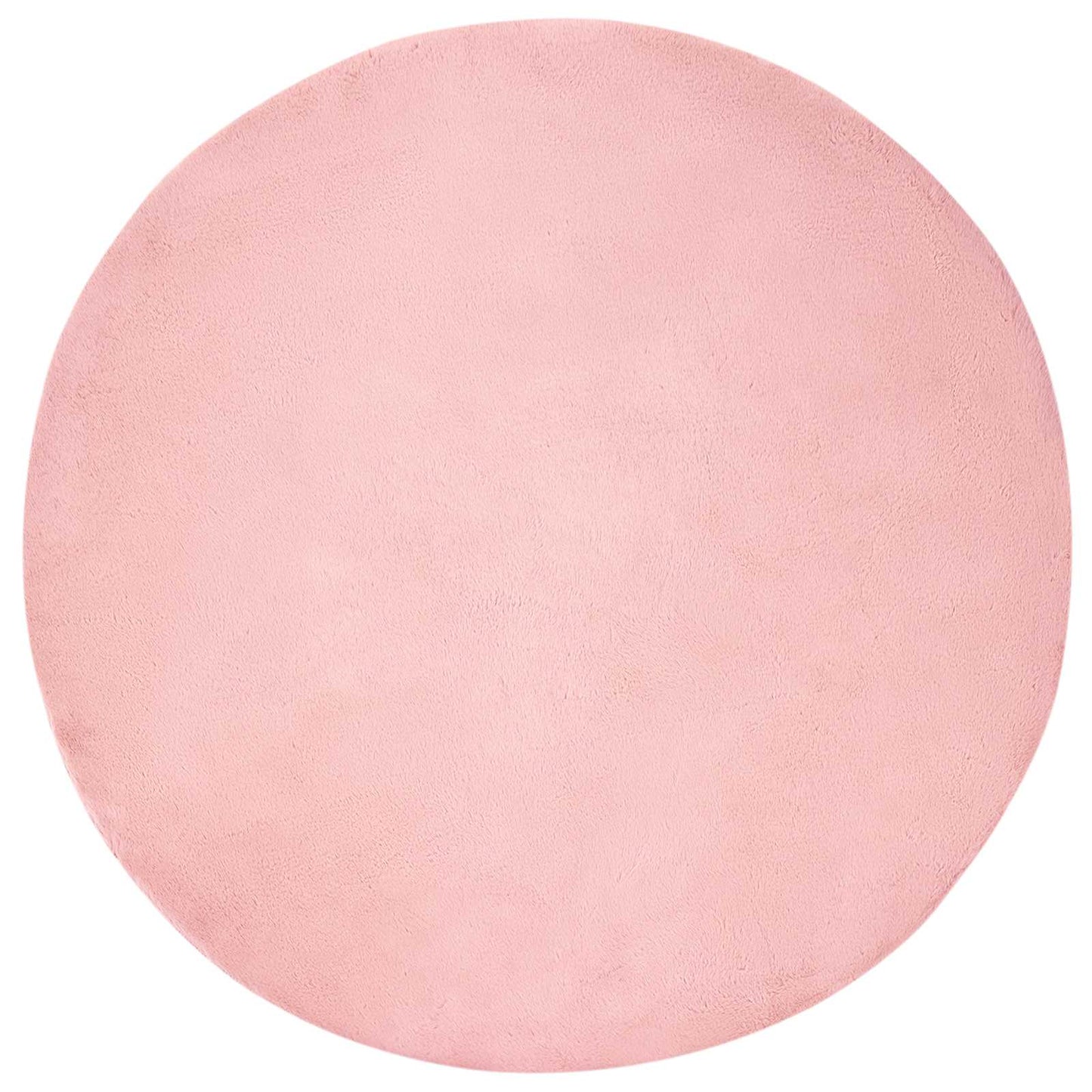 Anti-Slip Faux Rabbit Fur Rug OLITE Pink Ø 100 cm Polyester