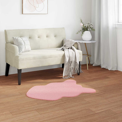 Anti-Slip Faux Rabbit Fur Rug OLITE Pink 50 x 80 cm Polyester