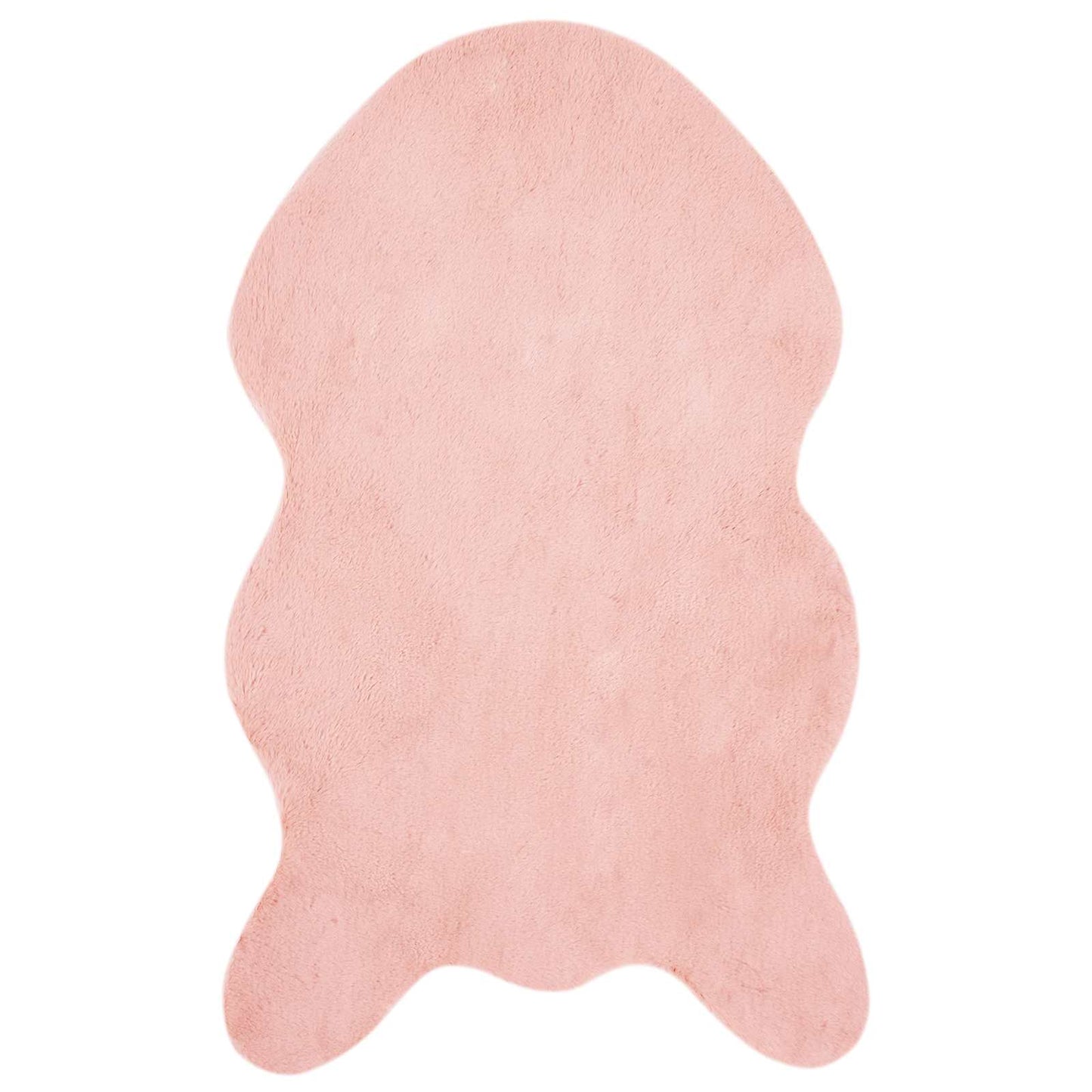 Anti-Slip Faux Rabbit Fur Rug OLITE Pink 50 x 80 cm Polyester