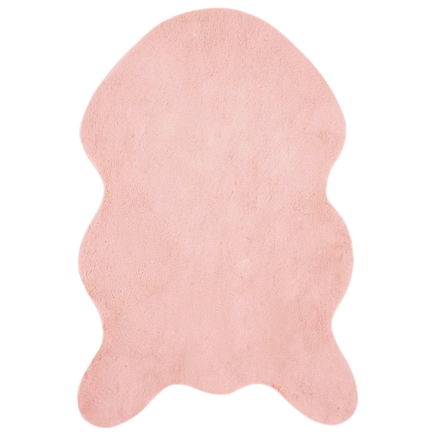 Anti-Slip Faux Rabbit Fur Rug OLITE Pink 60 x 90 cm Polyester