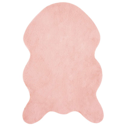 Anti-Slip Faux Rabbit Fur Rug OLITE Pink 80 x 120 cm Polyester