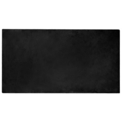 Anti-Slip Faux Rabbit Fur Rug OLITE Black 60 x 110 cm Polyester