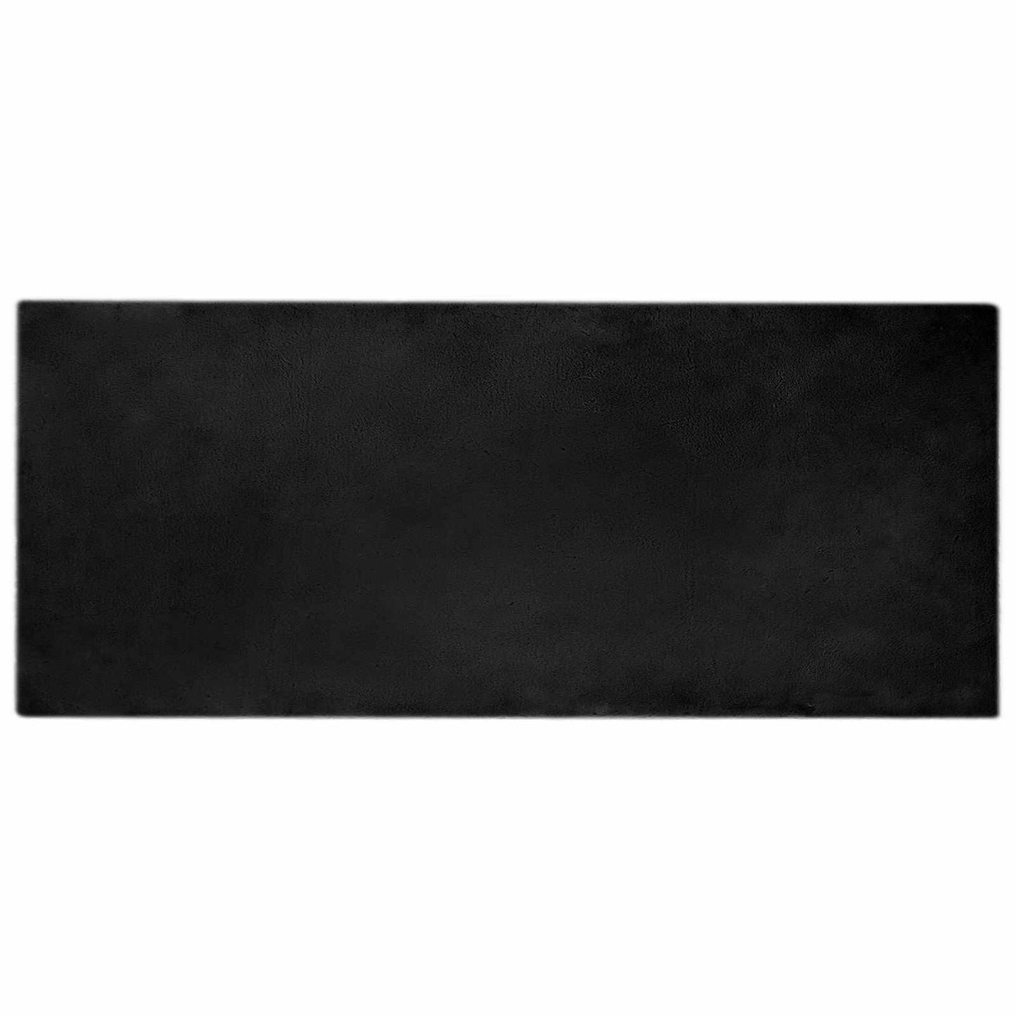 Anti-Slip Faux Rabbit Fur Rug OLITE Black 80 x 200 cm Polyester