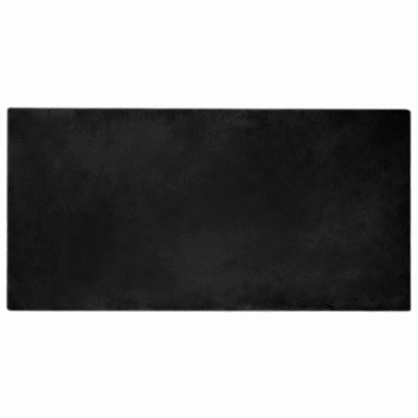 Anti-Slip Faux Rabbit Fur Rug OLITE Black 100 x 200 cm