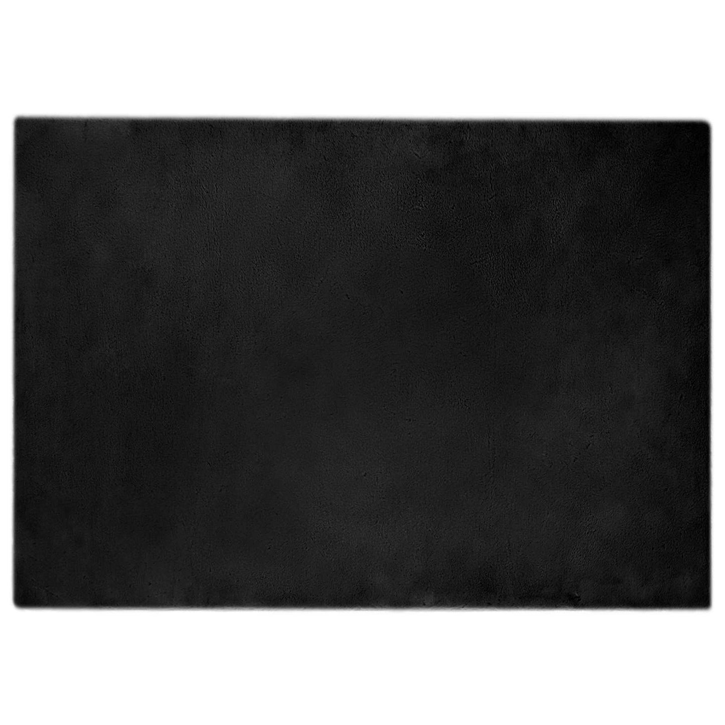 Anti-Slip Faux Rabbit Fur Rug OLITE Black 160 x 230 cm