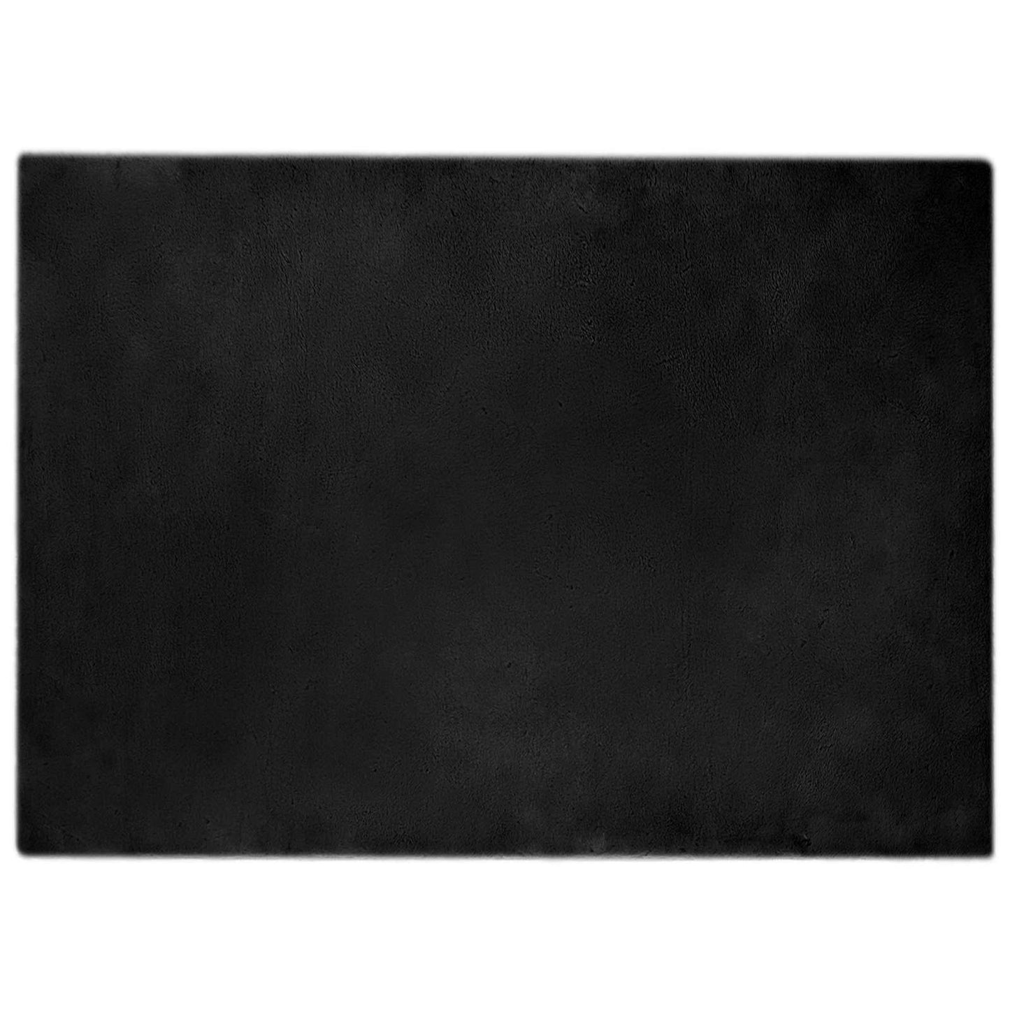 Anti-Slip Faux Rabbit Fur Rug OLITE Black 200 x 280 cm