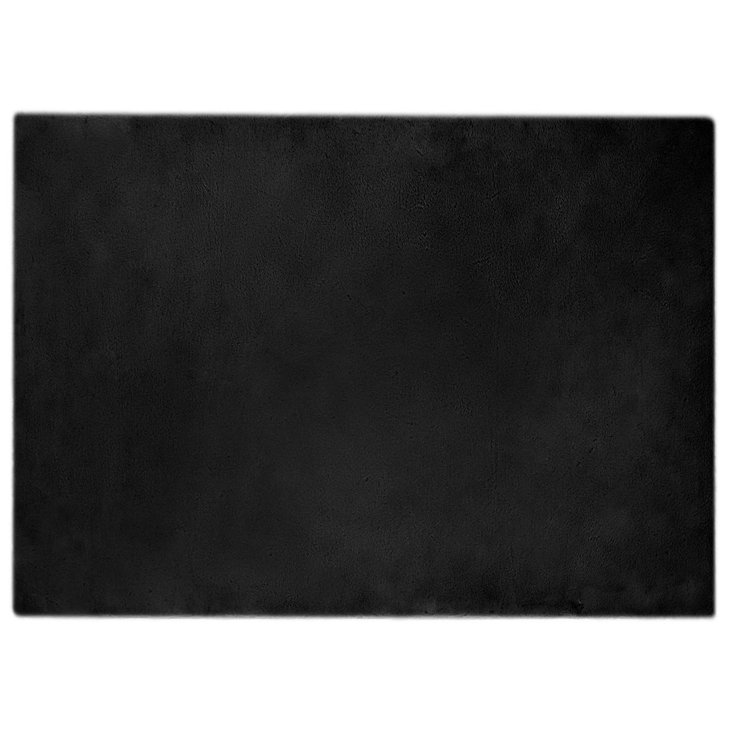 Anti-Slip Faux Rabbit Fur Rug OLITE Black 240 x 340 cm