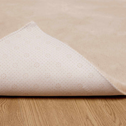 Anti-Slip Faux Rabbit Fur Rug OLITE Taupe 80 x 150 cm Polyester