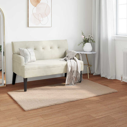 Anti-Slip Faux Rabbit Fur Rug OLITE Taupe 80 x 150 cm Polyester