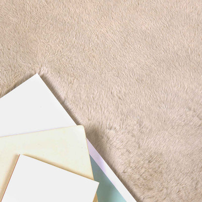 Anti-Slip Faux Rabbit Fur Rug OLITE Taupe 80 x 150 cm Polyester