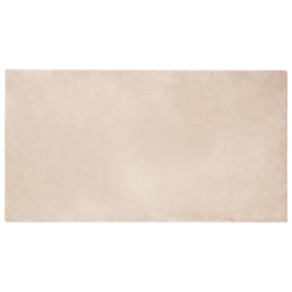 Anti-Slip Faux Rabbit Fur Rug OLITE Taupe 80 x 150 cm Polyester