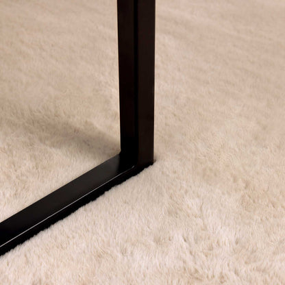 Anti-Slip Faux Rabbit Fur Rug OLITE Taupe 80 x 200 cm Polyester