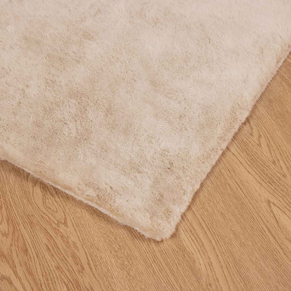 Anti-Slip Faux Rabbit Fur Rug OLITE Taupe 80 x 200 cm Polyester