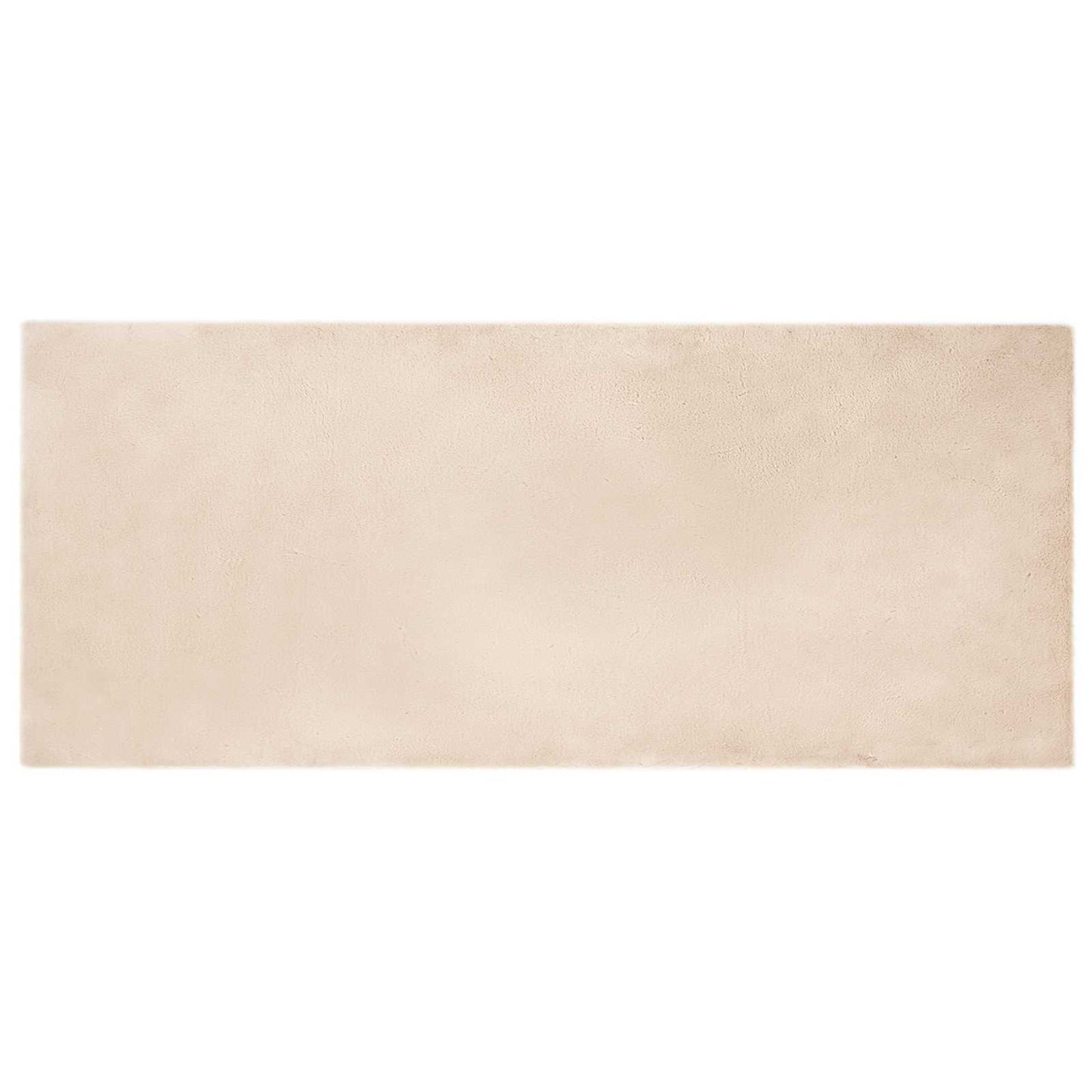 Anti-Slip Faux Rabbit Fur Rug OLITE Taupe 80 x 200 cm Polyester