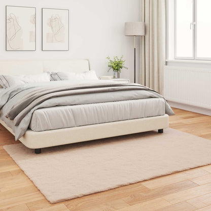 Anti-Slip Faux Rabbit Fur Rug OLITE Taupe 160 x 230 cm