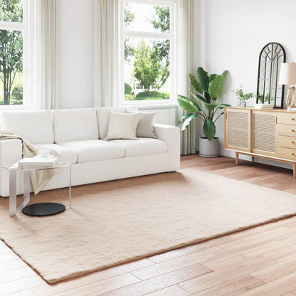 Anti-Slip Faux Rabbit Fur Rug OLITE Taupe 200 x 280 cm