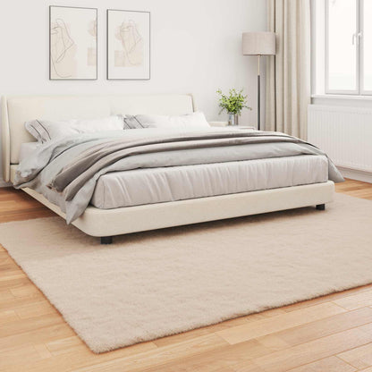 Anti-Slip Faux Rabbit Fur Rug OLITE Taupe 240 x 340 cm