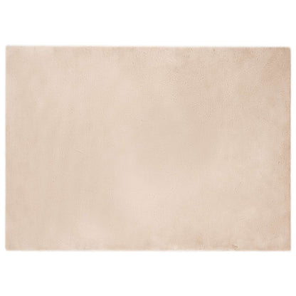 Anti-Slip Faux Rabbit Fur Rug OLITE Taupe 240 x 340 cm
