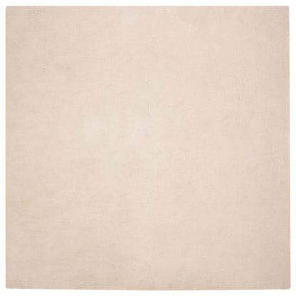 Anti-Slip Faux Rabbit Fur Rug OLITE Taupe 120 x 120 cm