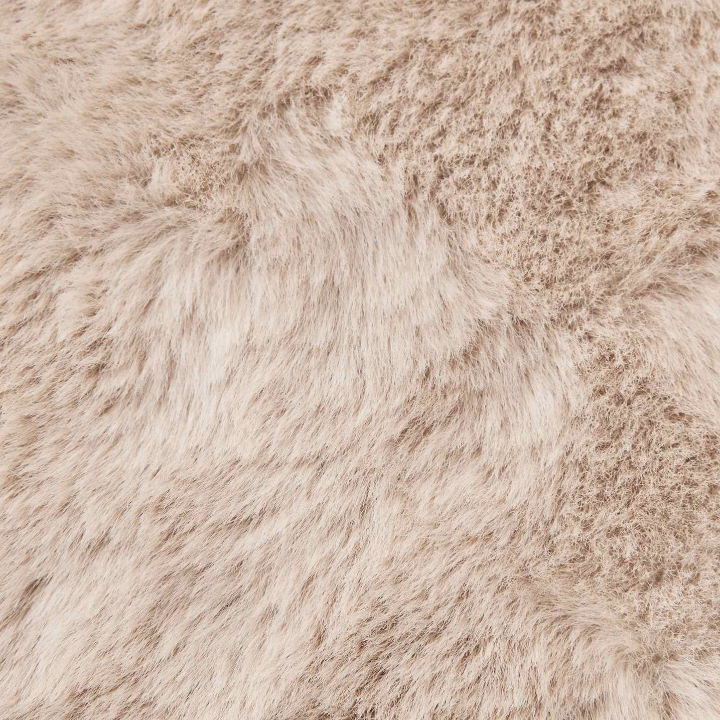 Anti-Slip Faux Rabbit Fur Rug OLITE Taupe Ø 80 cm Polyester