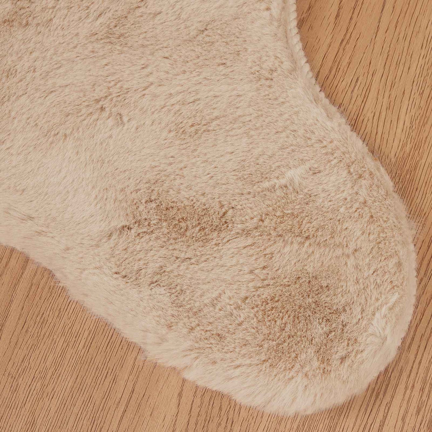 Anti-Slip Faux Rabbit Fur Rug OLITE Taupe 50 x 80 cm Polyester